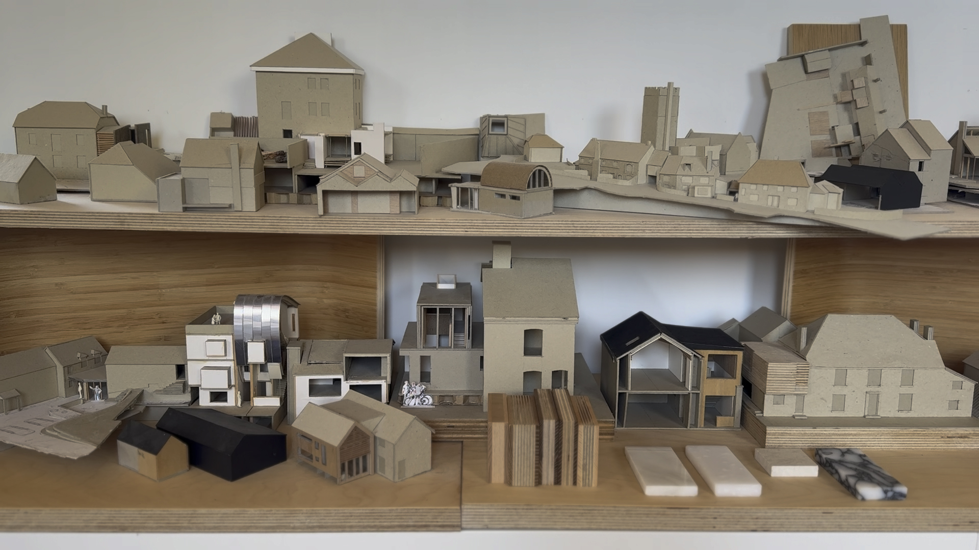 models in the studio. Threshold Architects Passivhaus Tim Offer South Devon South Hams